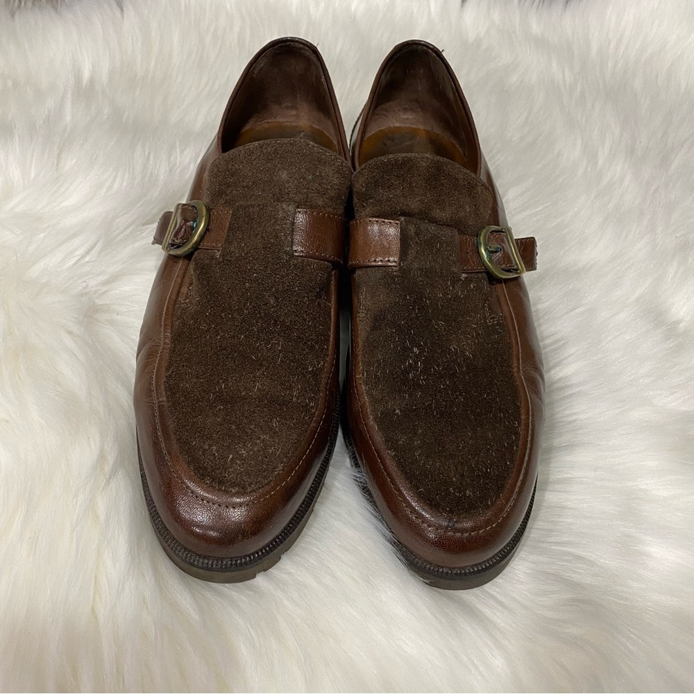 Roberto Botticelli made in Italy men’s leather monk strap shoes size fits 7.5